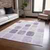 Piper Looms Chantille Geometric ACN2182 Lavender Machine Washable Area Rug Lifestyle Image Feature