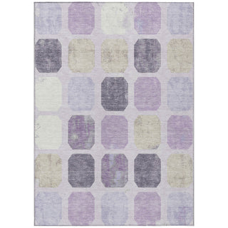 Piper Looms Chantille Geometric ACN2182 Lavender Machine Washable Area Rug main image
