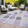 Piper Looms Chantille Geometric ACN2182 Lavender Machine Washable Area Rug Outdoor Lifestyle Image Feature