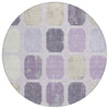 Piper Looms Chantille Geometric ACN2182 Lavender Machine Washable Area Rug Round Main Image