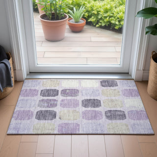 Piper Looms Chantille Geometric ACN2182 Lavender Machine Washable Area Rug Scatter Lifestyle Image Feature