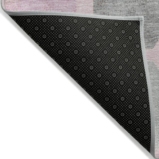 Piper Looms Chantille Geometric ACN2182 Pink Machine Washable Area Rug Backing Image