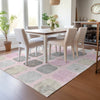 Piper Looms Chantille Geometric ACN2182 Pink Machine Washable Area Rug Lifestyle Image Feature