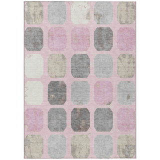 Piper Looms Chantille Geometric ACN2182 Pink Machine Washable Area Rug main image