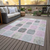 Piper Looms Chantille Geometric ACN2182 Pink Machine Washable Area Rug Outdoor Lifestyle Image Feature