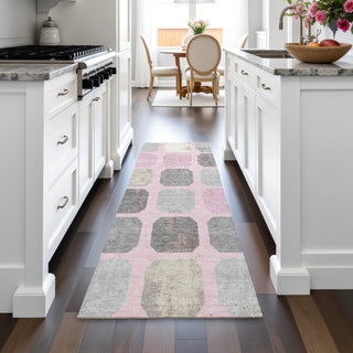 Piper Looms Chantille Geometric ACN2182 Pink Machine Washable Area Rug Runner Lifestyle Image Feature