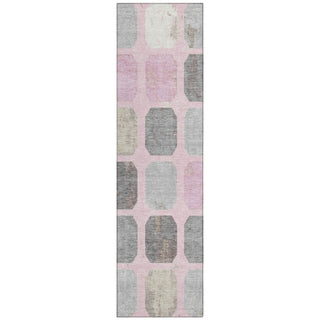 Piper Looms Chantille Geometric ACN2182 Pink Machine Washable Area Rug Runner Main Image