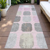 Piper Looms Chantille Geometric ACN2182 Pink Machine Washable Area Rug Runner Outdoor Lifestyle Image Feature