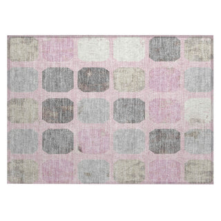 Piper Looms Chantille Geometric ACN2182 Pink Machine Washable Area Rug Scatter Main Image