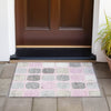 Piper Looms Chantille Geometric ACN2182 Pink Machine Washable Area Rug Scatter Outdoor Lifestyle Image Feature