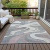 Piper Looms Chantille Swirls ACN2183 Beige Machine Washable Area Rug Outdoor Lifestyle Image Feature