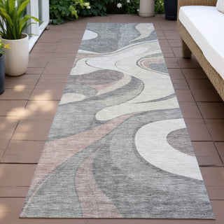 Piper Looms Chantille Swirls ACN2183 Beige Machine Washable Area Rug Runner Outdoor Lifestyle Image Feature