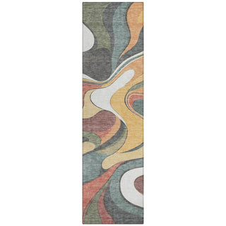 Piper Looms Chantille Swirls ACN2183 Gold Machine Washable Area Rug Runner Main Image