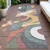 Piper Looms Chantille Swirls ACN2183 Gold Machine Washable Area Rug Runner Outdoor Lifestyle Image Feature