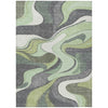 Piper Looms Chantille Swirls ACN2183 Green Machine Washable Area Rug main image