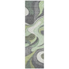 Piper Looms Chantille Swirls ACN2183 Green Machine Washable Area Rug Runner Main Image