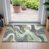Piper Looms Chantille Swirls ACN2183 Green Machine Washable Area Rug Scatter Lifestyle Image Feature