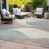 Piper Looms Chantille Swirls ACN2184 Beige Machine Washable Area Rug Outdoor Lifestyle Image Feature