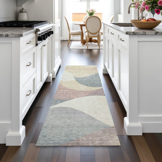 Piper Looms Chantille Swirls ACN2184 Beige Machine Washable Area Rug Runner Lifestyle Image Feature