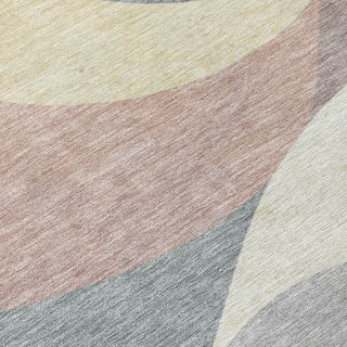 Piper Looms Chantille Swirls ACN2184 Beige Machine Washable Area Rug Swatch Image