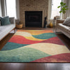 Piper Looms Chantille Swirls ACN2184 Orange Machine Washable Area Rug Lifestyle Image Feature