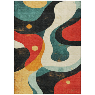 Piper Looms Chantille Swirls ACN2185 Red Machine Washable Area Rug main image
