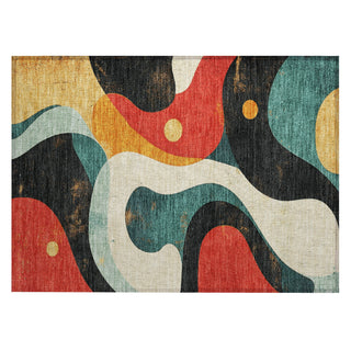 Piper Looms Chantille Swirls ACN2185 Red Machine Washable Area Rug Scatter Main Image