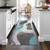 Piper Looms Chantille Swirls ACN2185 Teal Machine Washable Area Rug Runner Lifestyle Image Feature