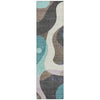 Piper Looms Chantille Swirls ACN2185 Teal Machine Washable Area Rug Runner Main Image