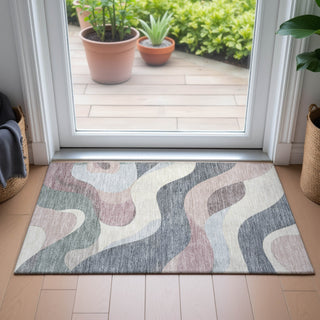 Piper Looms Chantille Swirls ACN2186 Blush Machine Washable Area Rug Scatter Lifestyle Image Feature