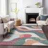 Piper Looms Chantille Swirls ACN2186 Coral Machine Washable Area Rug Lifestyle Image Feature
