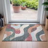 Piper Looms Chantille Swirls ACN2186 Coral Machine Washable Area Rug Scatter Lifestyle Image Feature