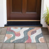 Piper Looms Chantille Swirls ACN2186 Coral Machine Washable Area Rug Scatter Outdoor Lifestyle Image Feature