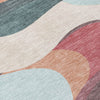 Piper Looms Chantille Swirls ACN2186 Coral Machine Washable Area Rug Swatch Image