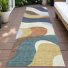 Piper Looms Chantille Swirls ACN2186 Gold Machine Washable Area Rug Runner Outdoor Lifestyle Image Feature
