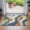 Piper Looms Chantille Swirls ACN2186 Gold Machine Washable Area Rug Scatter Lifestyle Image Feature