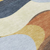 Piper Looms Chantille Swirls ACN2186 Gold Machine Washable Area Rug Swatch Image