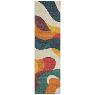 Piper Looms Chantille Swirls ACN2186 Orange Machine Washable Area Rug Runner Main Image