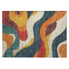 Piper Looms Chantille Swirls ACN2186 Orange Machine Washable Area Rug Scatter Main Image