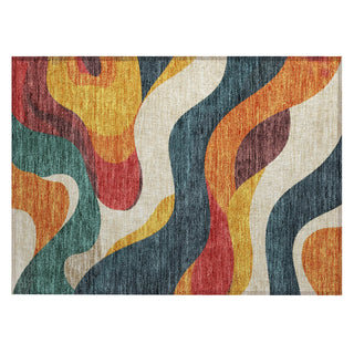 Piper Looms Chantille Swirls ACN2186 Orange Machine Washable Area Rug Scatter Main Image