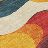 Piper Looms Chantille Swirls ACN2186 Orange Machine Washable Area Rug Swatch Image