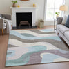 Piper Looms Chantille Swirls ACN2186 Taupe Machine Washable Area Rug Lifestyle Image Feature
