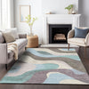 Piper Looms Chantille Swirls ACN2186 Taupe Machine Washable Area Rug Lifestyle Image Feature