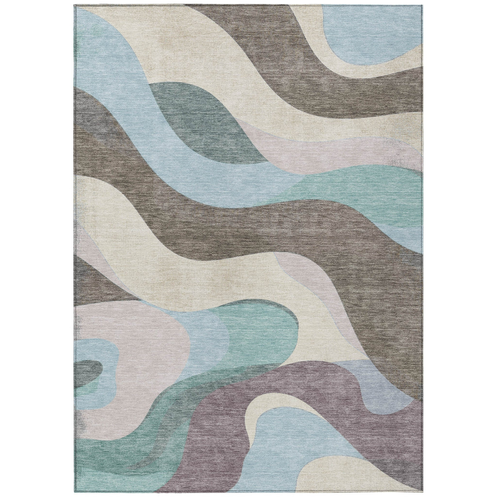 Piper Looms Chantille Swirls ACN2186 Taupe Machine Washable Area Rug main image