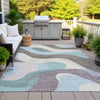 Piper Looms Chantille Swirls ACN2186 Taupe Machine Washable Area Rug Outdoor Lifestyle Image Feature