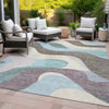 Piper Looms Chantille Swirls ACN2186 Taupe Machine Washable Area Rug Outdoor Lifestyle Image Feature