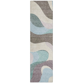 Piper Looms Chantille Swirls ACN2186 Taupe Machine Washable Area Rug Runner Main Image