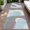 Piper Looms Chantille Swirls ACN2186 Taupe Machine Washable Area Rug Runner Outdoor Lifestyle Image Feature