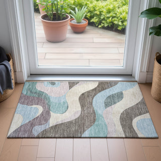 Piper Looms Chantille Swirls ACN2186 Taupe Machine Washable Area Rug Scatter Lifestyle Image Feature