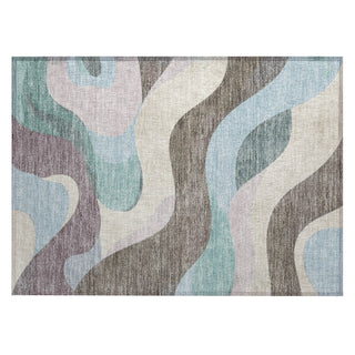 Piper Looms Chantille Swirls ACN2186 Taupe Machine Washable Area Rug Scatter Main Image